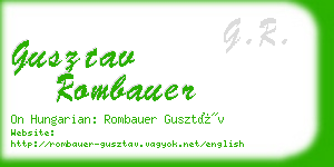 gusztav rombauer business card